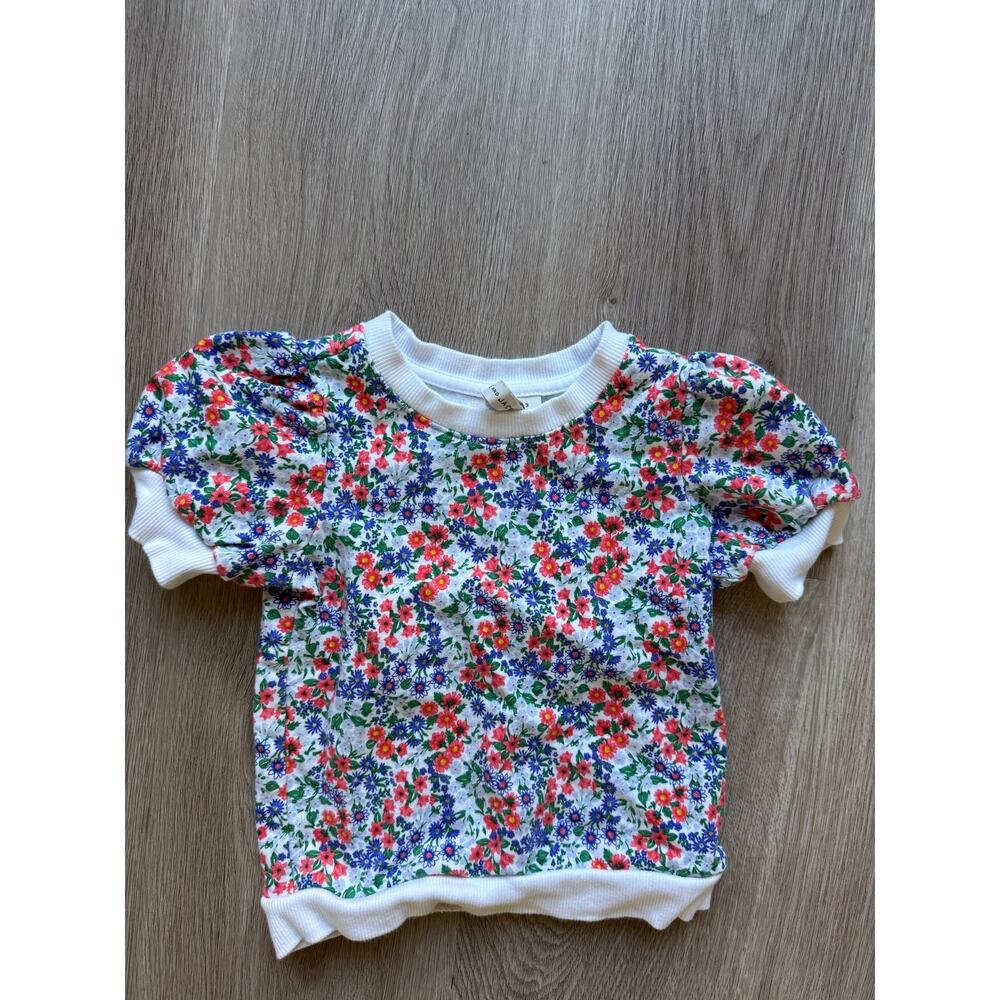 Janie and Jack girls size 3 Floral Short sleeve top toddler girl